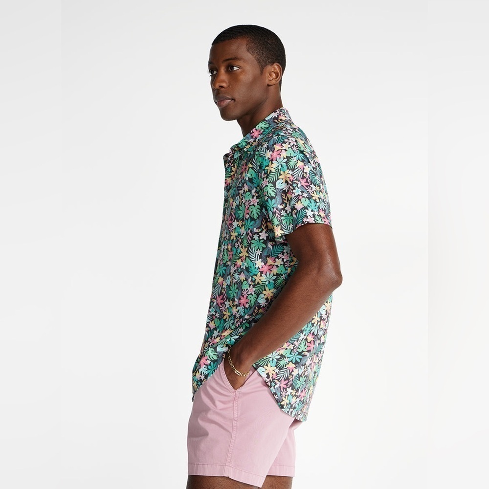 Chubbies The Bloomerang Button Down Tropical Prin… - image 3